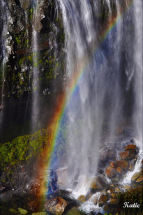 Rainbow at the end of the falls